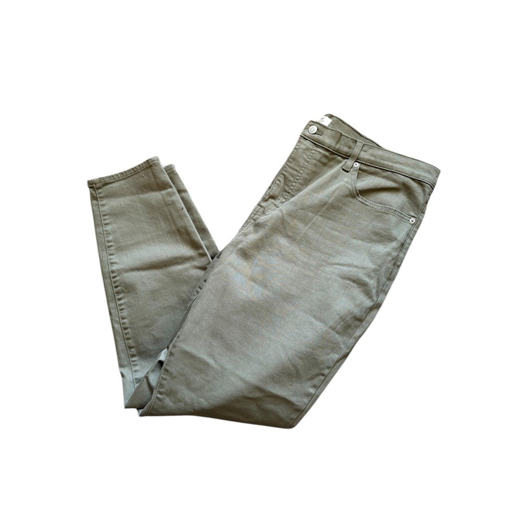 Maurices M Jeans Sculpt 20W Long‎ High Rise Skinny Olive Green Stretch